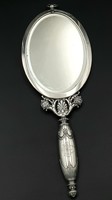 Large Art Nouveau silver (833) hand mirror (1906)
