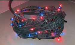 Retro négy színű német fényfüzér, 140 led, videóval a működéséről, karácsonyfa világítás