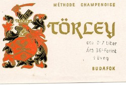 Borcímke: Budafok, Törley.