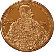 Magyar aranyóriások sorozat - Ferenc József koronázási emlékérem 1892 UV