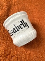 ELISABETH ERZSÉBET FELIRATÚ ANTIK PORCELÁN FÜLES BÖGRE POHÁR