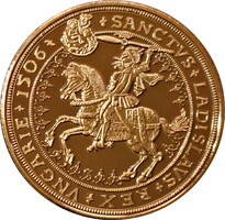Magyar aranyóriások sorozat - II. Ulászló arany veretű guldiner 1506 UV