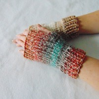 Molo - kötött kézmelegítő (S-M) / Puha, elegáns, rövid kötött kézmelegítő / ujjatlan kesztyű