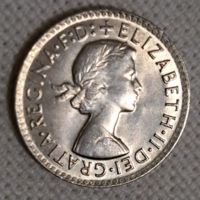 Ezüst 3 Pence Ausztrália fiatal Erzsébet  1963. (1183)