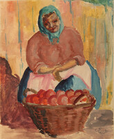 Gaburek Károly: A gyümölcsárus, 1966