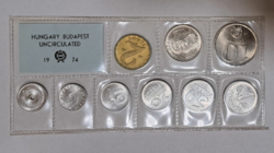 1974. Forgalmi sor,  ritka 5 forint és 2  fillér, 5 fillér csak 50.001 darabot gyártottak (119)