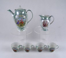 1T746 Régi Victoria Cseh porcelán kávés készlet