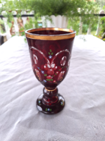 Biedermeier üveg kehely