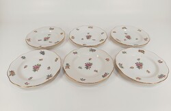 HERENDI, ETON MINTÁS 6 SZEMÉLYES DESSZERT SZETT ,KÉZZEL FESTETT PORCELÁN HIBÁTLAN (J016)