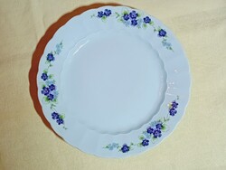 Porcelán lapos tányér Eschenbach ibolya mintás