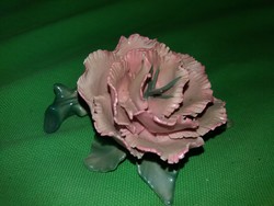 Antik KARL ENS VOLKSTEDT porcelán szegfű figura 9 x 6 x 7 cm a képek szerint