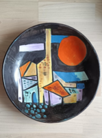Retro Györgyey Zsuzsa kerámia dísztányér