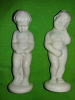 VINTAGE toalett dísz porcelán szobrocskák PÁRBAN EGYBE A 2 DARAB 13 cm/ db a képek szerint