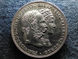 Ausztria Ferenc József és Sissy házassági évforduló .900 ezüst 2 Gulden 1879