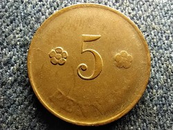 Finnország 5 penni 1922 gyenge veret verdehibás