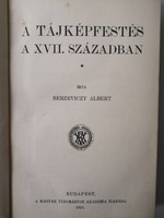 BERZEVICZY ALBERT - A TÁJKÉPFESTÉS A XVII. SZÁZADBAN - EX LIBRIS