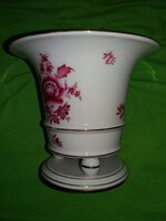 Nagyon szép Herendi Nanking Bouquet mintás lábas váza kaspó 14 X 14 X 9,5 cm a képek szerint
