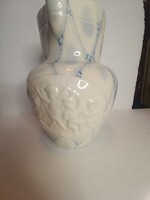 Antique Zsolnay pitcher, angel motifs
