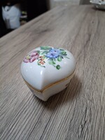 Herendi Szívalakú Bonbonier.Virágmintás.