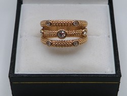 UG631 Victoria rose gold színű áttetsző köves gyűrű