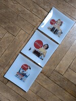 3 db-os Coca-Cola Pin Up üveg tálka szett