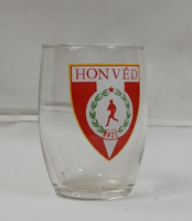 Régi Honvéd feliratú üveg pohár hibátlan állapotban 9 cm. magas