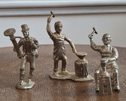 Working workers metal figurines, 3 types