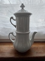 Régi Walkür porcelán, karlsbadi kanna, filter kávéhoz, kávéfőző torony, teához, 4- es méret