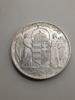 Magyarország 5 Pengő 1943 - Horthy balra (alu)
