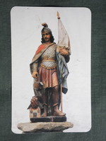 Kártyanaptár,Magyar Tűzoltóság,Szent Flórián szobor 1991,   (7)