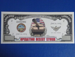 Egy millió dollár(one million dollars) emlékpénz-Operation desert storm (sivatagi vihar hadművelet)-