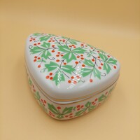 Hollóházi  Karácsonyi porcelán bonbonier
