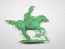 Retro old plastic toy figure - traffic goods - horse horse Greek ancient warrior - from the 1960s-1970s