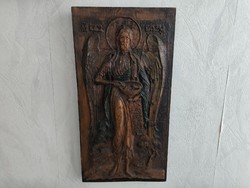 Gyönyörű faragott fa Ikon Pravoszláv ikon , vastag fàból készült. Faragott. Keresztelő Szent János.