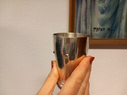 Ezüst borkóstoló/keresztelő pohár