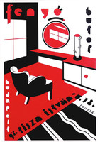 Art deco stílusú plakát / poszer / szitanyomat