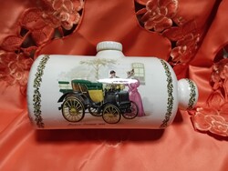 Antik angol porcelán régi automobilos dísztárgy