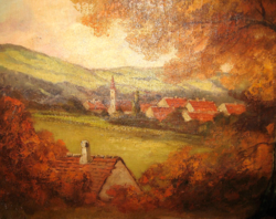 EREDETISÉG IGAZOLÁSSAL CSODÁS MONUMENTÁLIS  VITÉZ  SASHEGYI KÁLMÁN / 1886-1940 / : FOLYÓPART