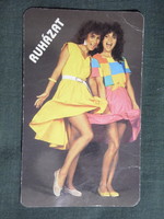 Kártyanaptár,ÁFÉSZ áruház,ruházat,divat,női modell 1995,   (7)   -sérült-