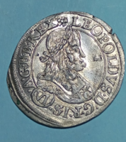 I.Lipót,6 krajcár ,1672  Habsburg ház  ezüst