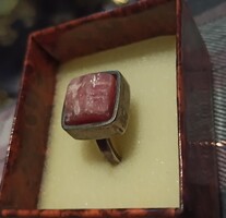 Rusztikus ezüst gyűrű