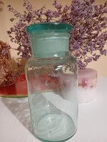 Régi üveg patikaüveg, 0,5 literes