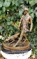Vadász jelenet - monumentális bronz szobor