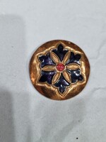 Régi iparmüvészeti réz bross