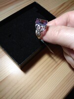 Ezüst gyűrű Amethyst kristály