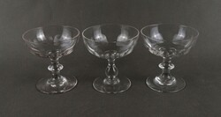1T802 Flawless Elegant Footed 10-Panel Cut Sparkling Wine Glass Set of 3