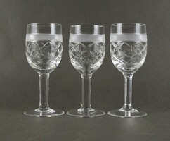 1T803 Cut Crystal Dessert Wine Glass Set of 3