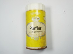 Retro Ubena Pfeffer bors szóró fém tégely flakon - német gyártmány