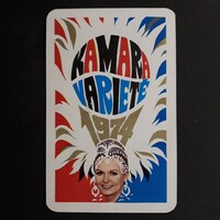 Kártyanaptár 1974 - Kamara Varieté feliratú retró zsebnaptár