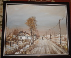Mónus Sándor 1909-1996)Téli tanya,Mártély